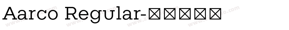 Aarco Regular字体转换